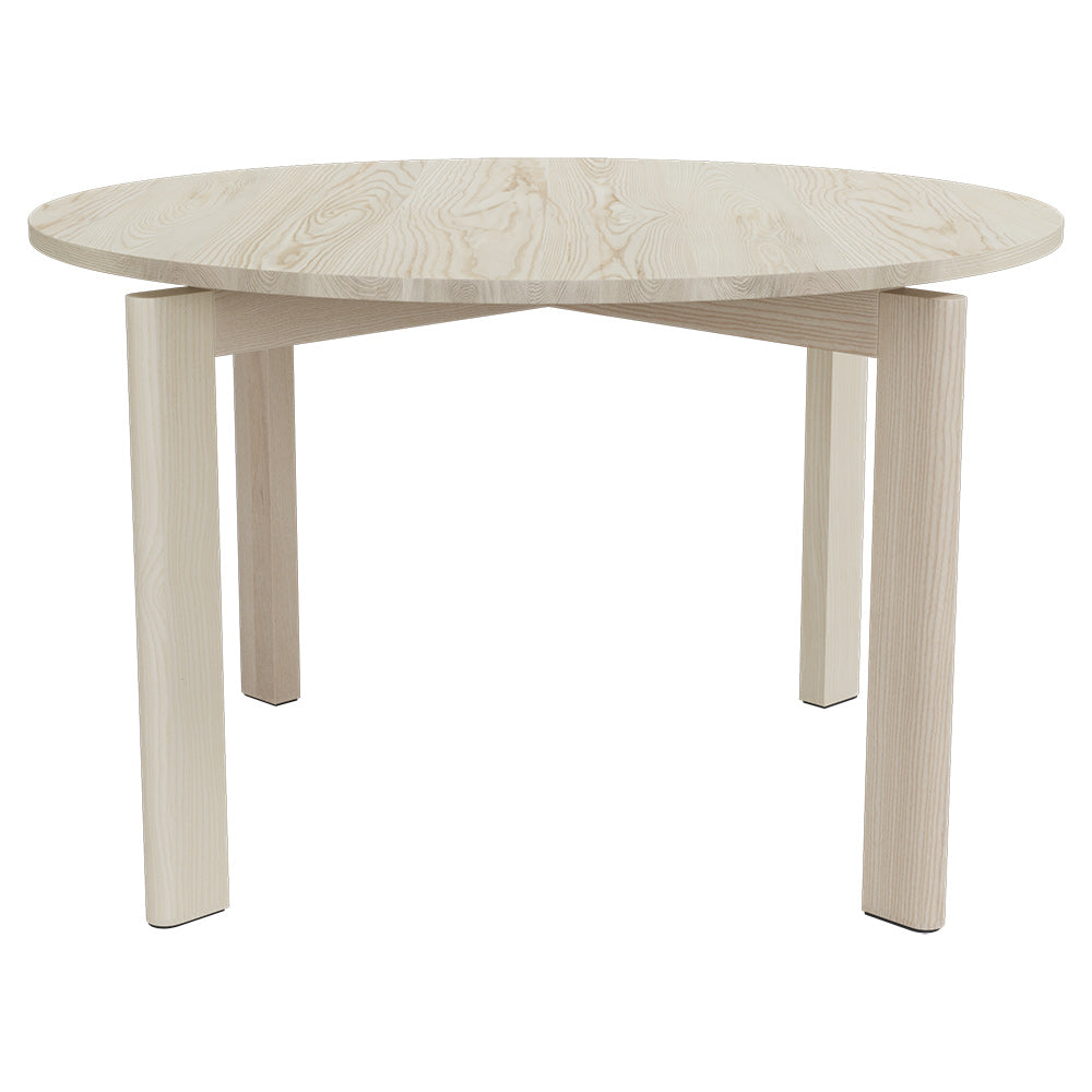 After Dining Table -  Ash Top, White Pigmented Ash Base