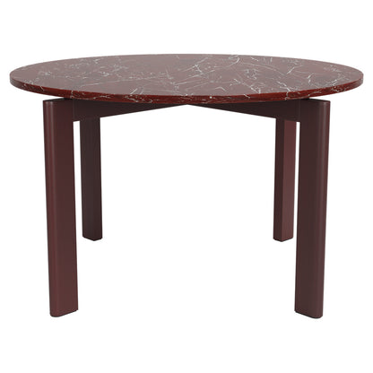 After Dining Table - Burgundy Marble Top, Ash Burgundy Base