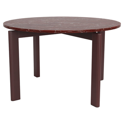 After Dining Table - Burgundy Marble Top, Ash Burgundy Base