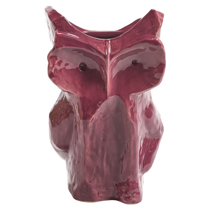 After Midnight Owl Vase - Aubergine
