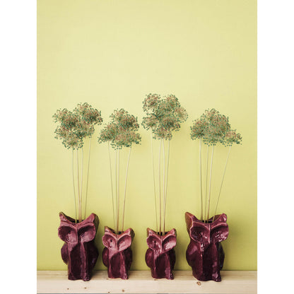 After Midnight Owl Vase - Aubergine