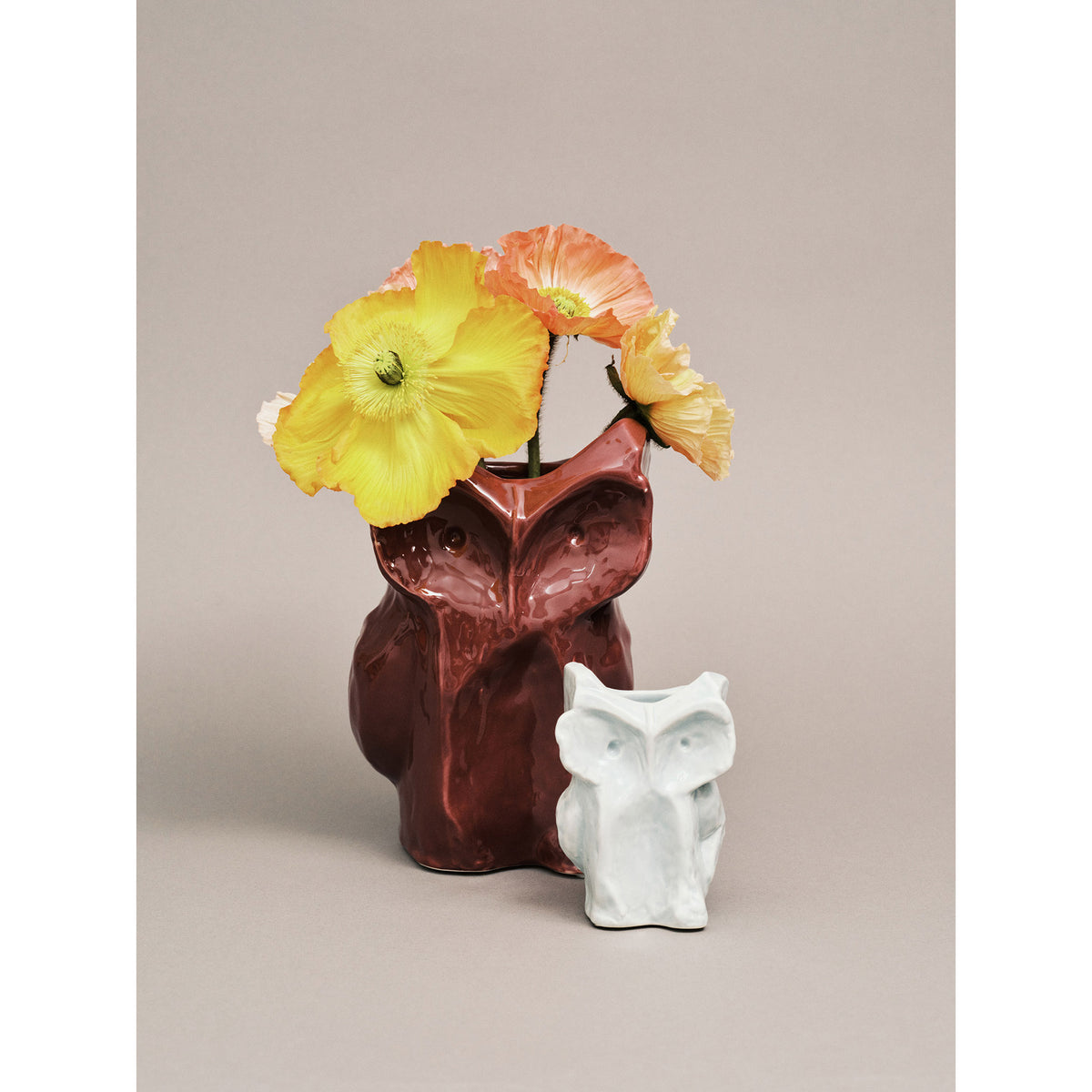 After Midnight Owl Vase - Aubergine