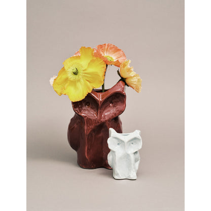 After Midnight Owl Vase - Aubergine