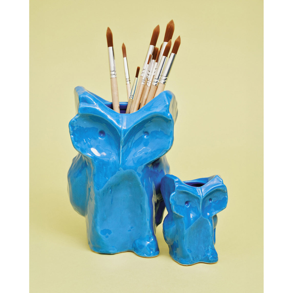 After Midnight Owl Vase - Blue