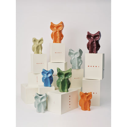 After Midnight Owl Vase - Green