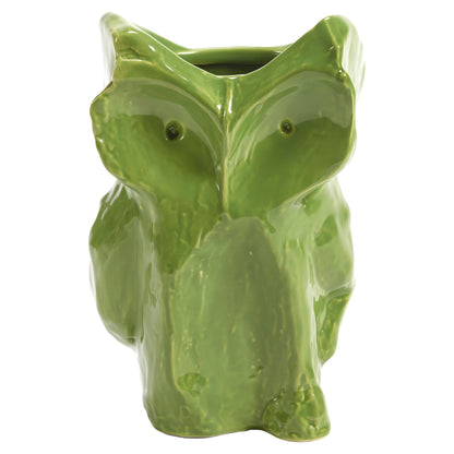 After Midnight Owl Vase - Green