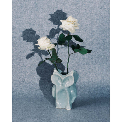 After Midnight Owl Vase - Light Blue