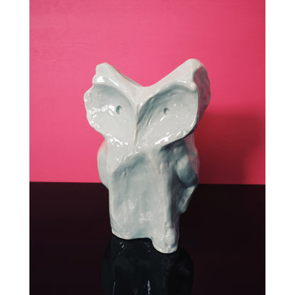After Midnight Owl Vase - Light Blue