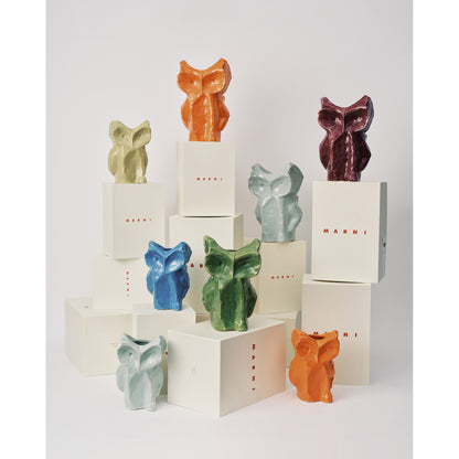 After Midnight Owl Vase - Light Blue