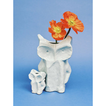 After Midnight Owl Vase - Light Blue
