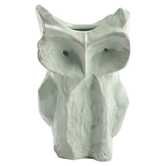 After Midnight Owl Vase - Light Blue