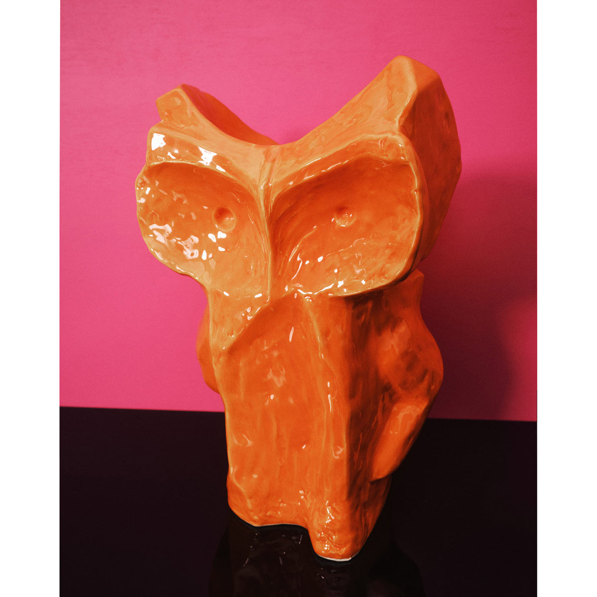 After Midnight Owl Vase - Orange