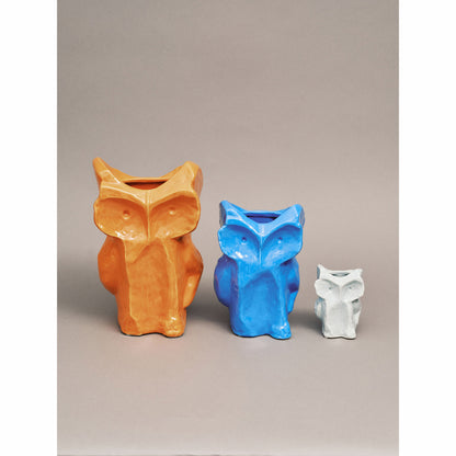 After Midnight Owl Vase - Orange