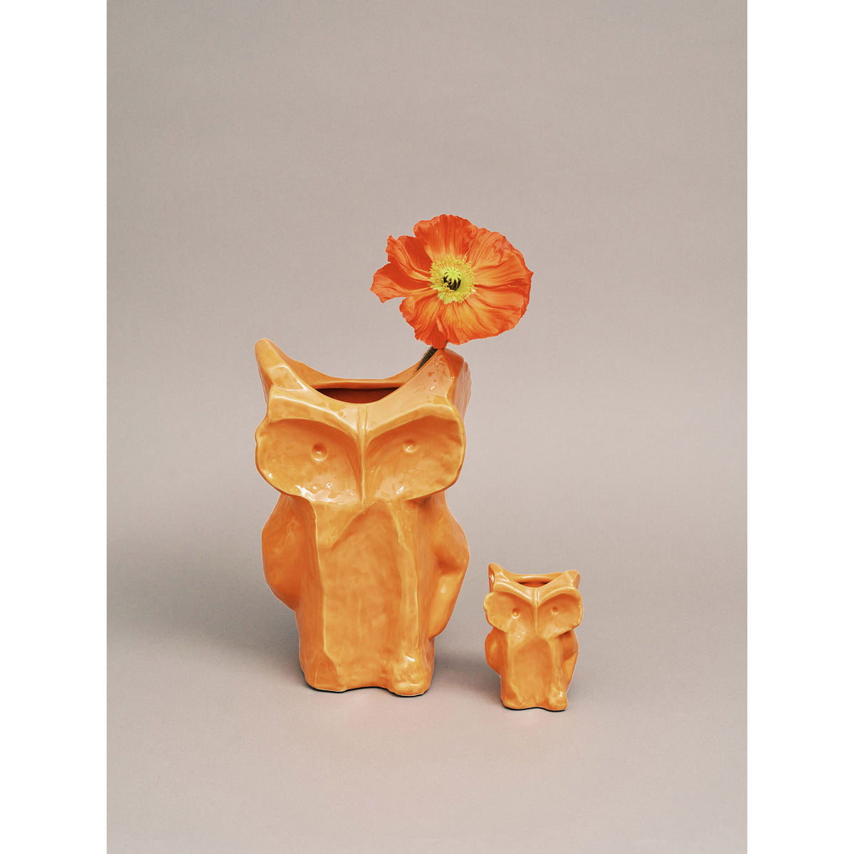 After Midnight Owl Vase - Orange