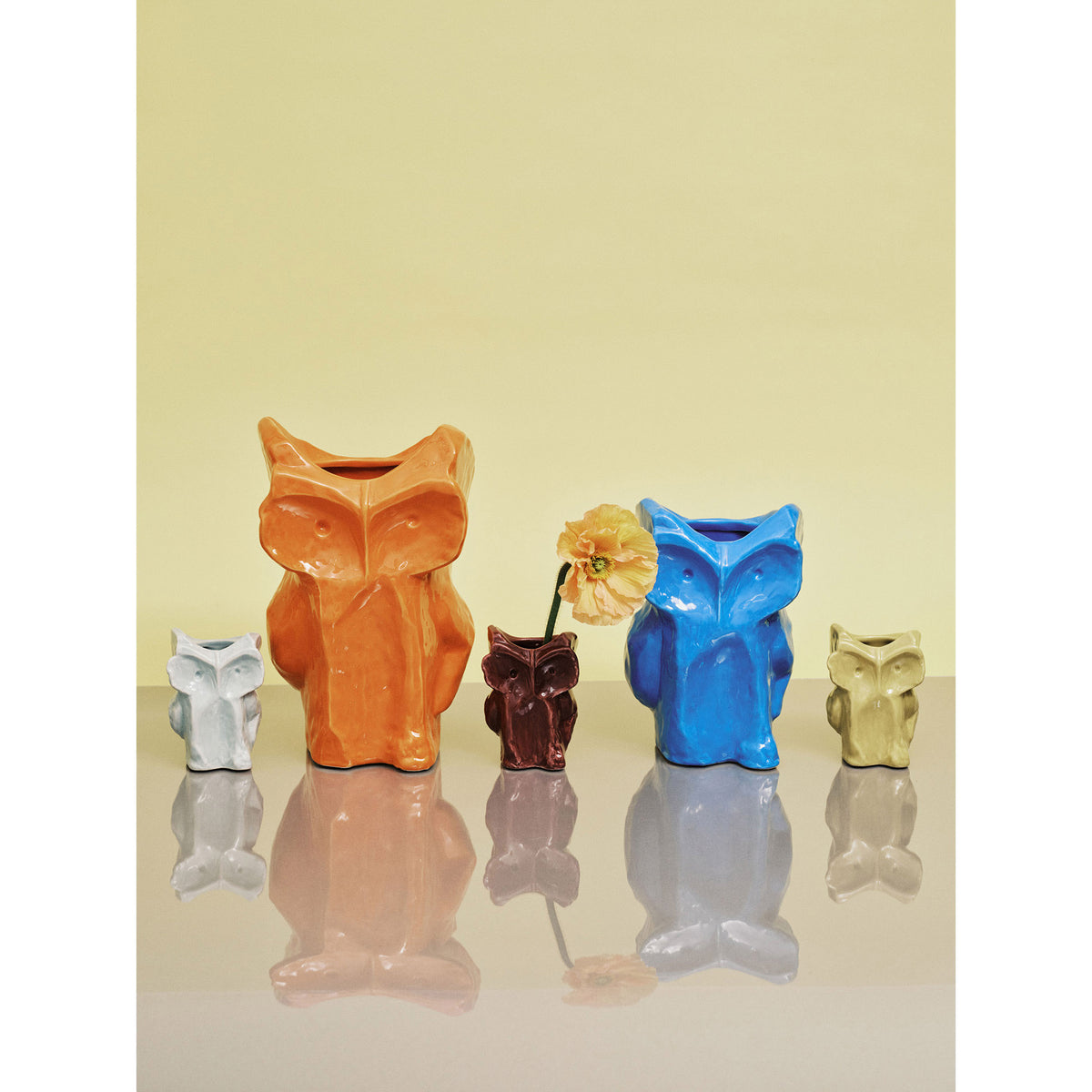 After Midnight Owl Vase - Orange
