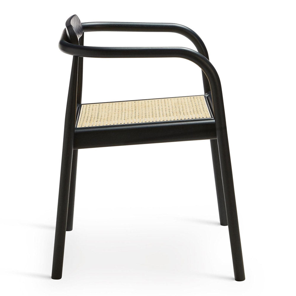 Ahm Chair - Black, Cane Seat