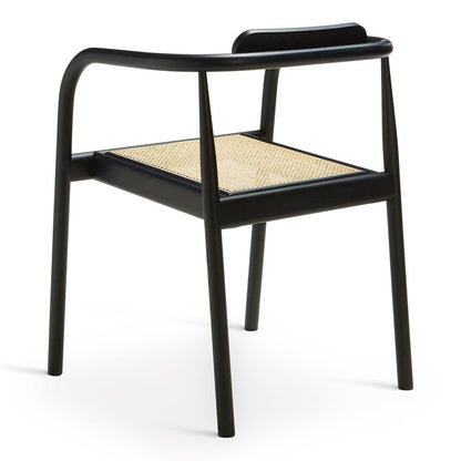 Ahm Chair - Black, Cane Seat