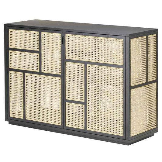 Air Sideboard - Black, Cane