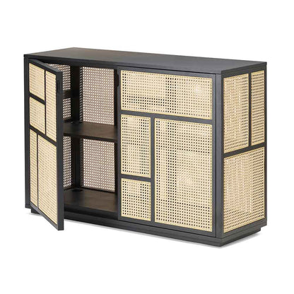 Air Sideboard - Black, Cane