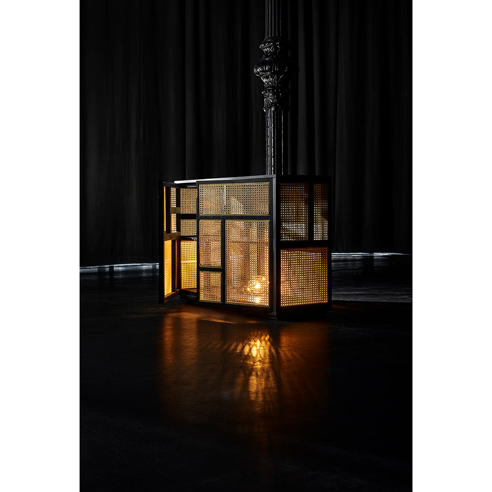 Air Sideboard - Black, Cane