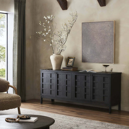 Alessio Sideboard - Smoked Black