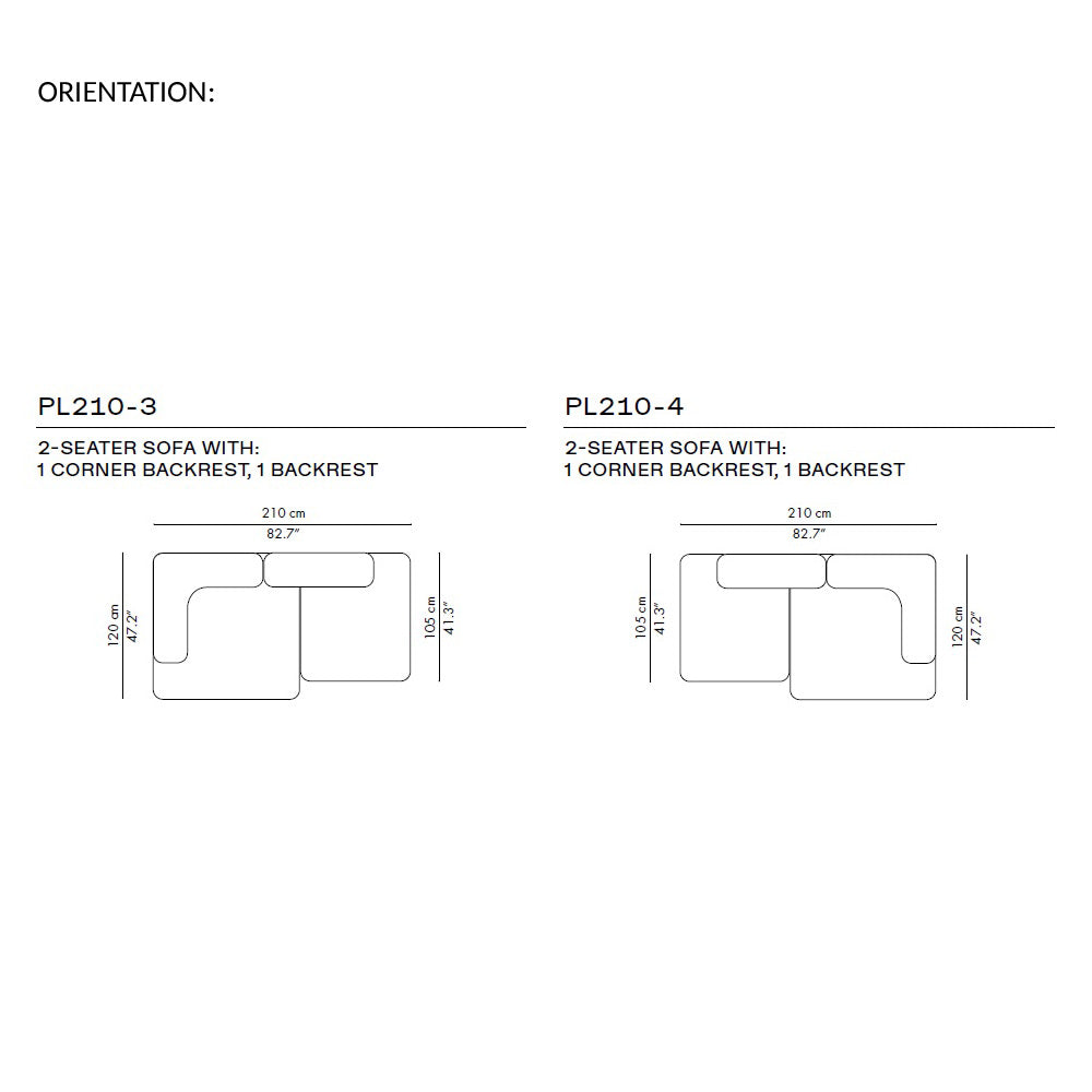 Alphabet Sofa PL210 - 2 Seater