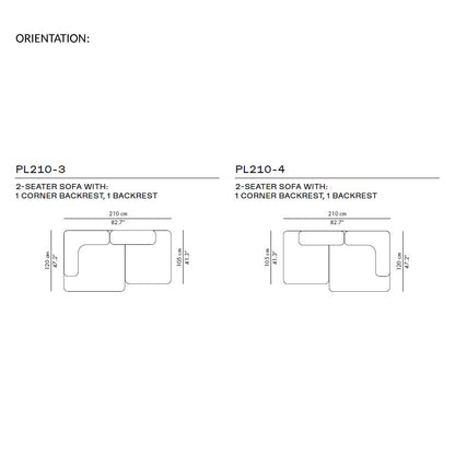 Alphabet Sofa PL210 - 2 Seater