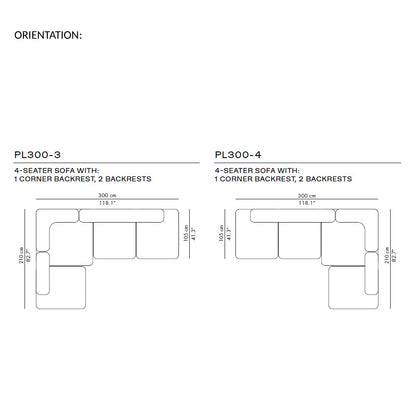 Alphabet Sofa PL300 - 4 Seater