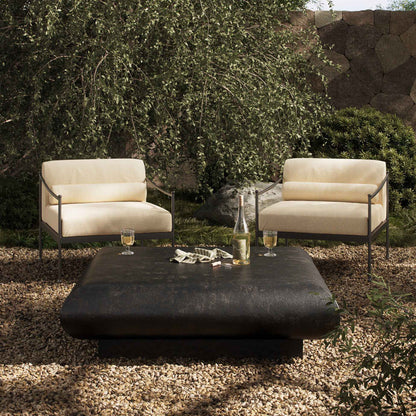 Ambra Outdoor Coffee Table - Distressed Bronze - 48"W