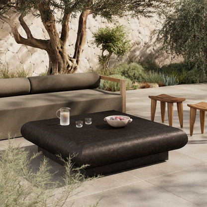 Ambra Outdoor Coffee Table - Distressed Bronze - 55.5"W