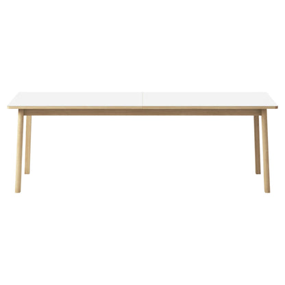 Ana Extendable Dining Table - White Laminate Top, Oak Soap, 86"-125"