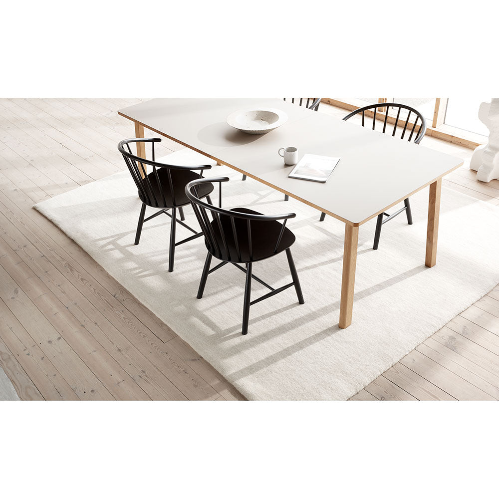 Ana Extendable Dining Table - White Laminate Top, Oak Soap, 70"-110"