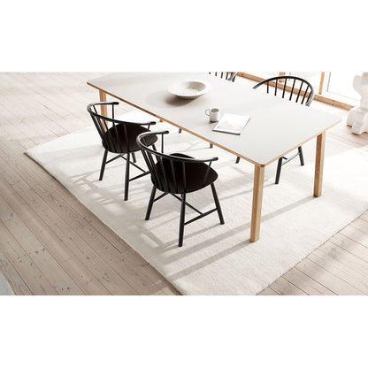 Ana Extendable Dining Table - White Laminate Top, Oak Soap, 70"-110"