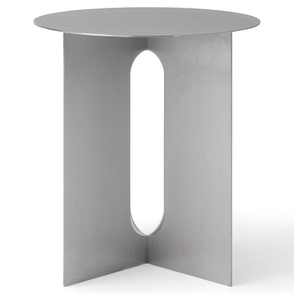 Androgyne 16" Steel Side Table - Brushed Steel