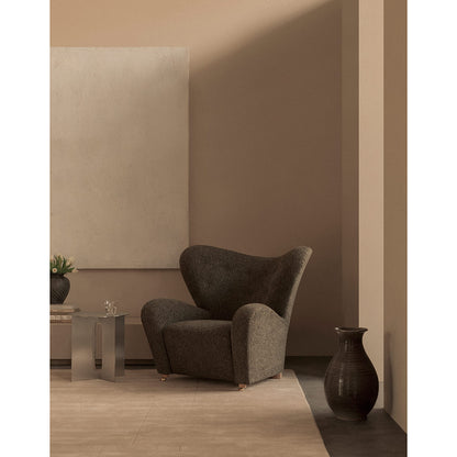 Androgyne 16" Steel Side Table - Brushed Steel