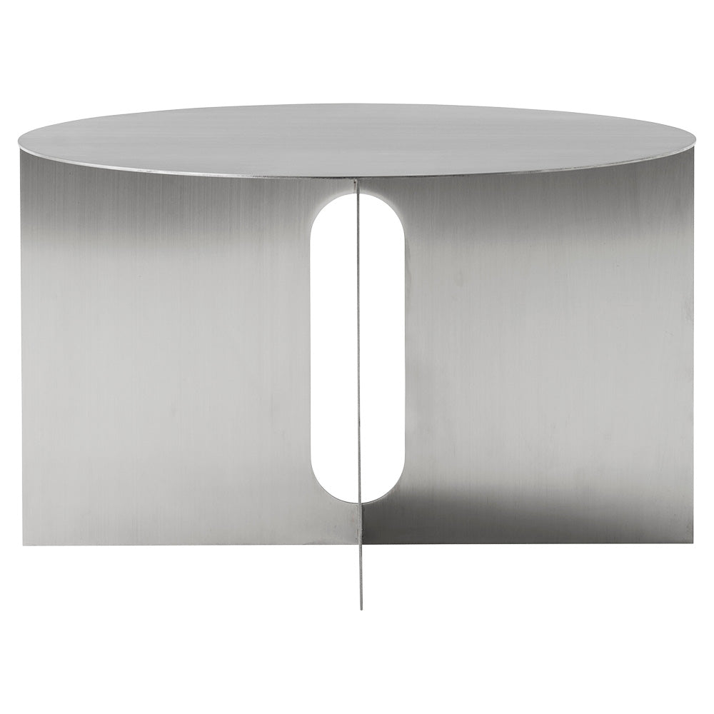 Androgyne 25" Steel Side Table - Brushed Steel