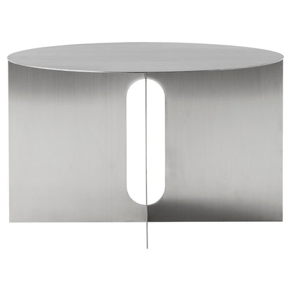 Androgyne 25" Steel Side Table - Brushed Steel