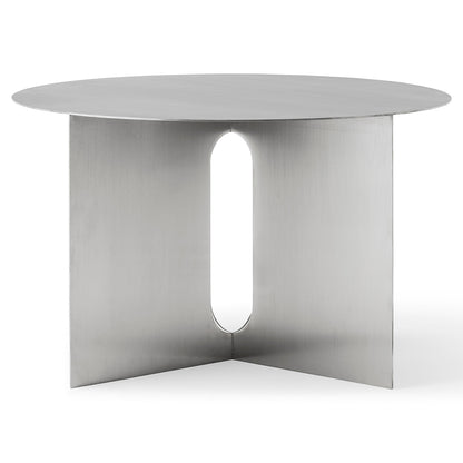 Androgyne 25" Steel Side Table - Brushed Steel