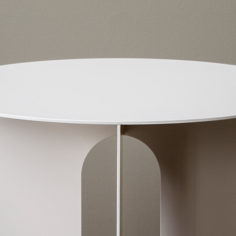 Androgyne 25" Steel Side Table - Brushed Steel
