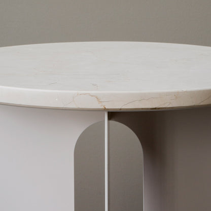 Androgyne 25" Steel Side Table - Brushed Steel