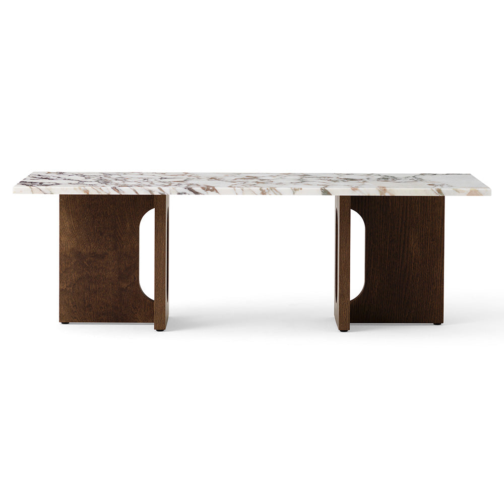 Androgyne Lounge Table - Dark Stained Oak, Calacatta Viola Marble Top