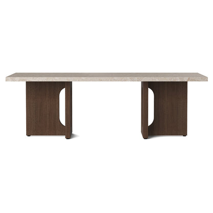 Androgyne Lounge Table - Dark Stained Oak, Kunis Breccia Stone Top