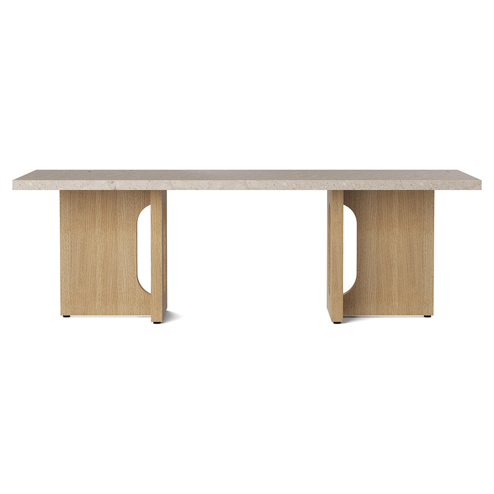 Androgyne Lounge Table - Natural Oak, Kunis Breccia Stone Top