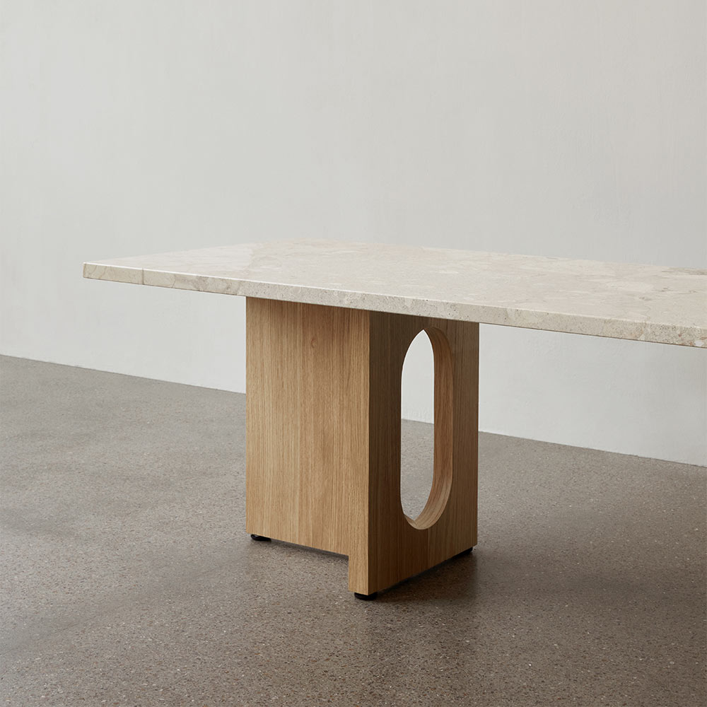 Androgyne Lounge Table - Natural Oak, Kunis Breccia Stone Top
