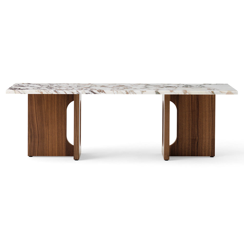 Androgyne Lounge Table - Walnut, Calacatta Viola Marble Top