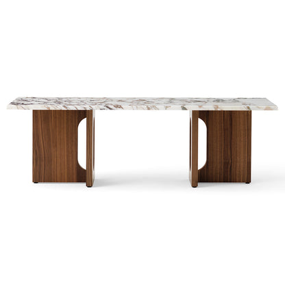 Androgyne Lounge Table - Walnut, Calacatta Viola Marble Top
