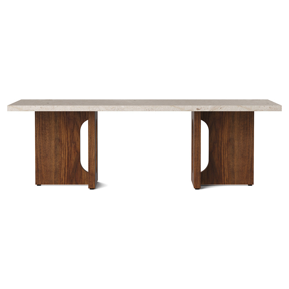 Androgyne Lounge Table - Walnut, Kunis Breccia Stone Top