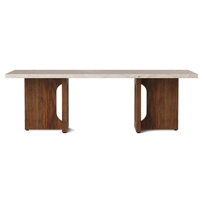 Androgyne Lounge Table - Walnut, Kunis Breccia Stone Top