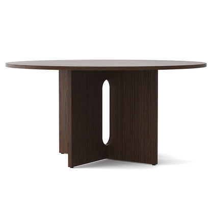 Androgyne Round Dining Table - Dark Stained Oak