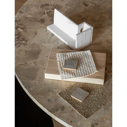 Androgyne Round Dining Table - Natural Oak, Kunis Breccia Stone Top